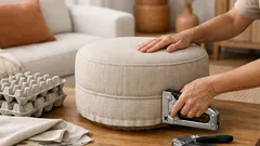 Cómo hacer un puf con cartones de huevos: asiento firme y tapizado en una tarde