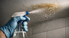 El truco de rociar vinagre en el techo para quitar manchas de humedad sin frotar de más