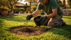 Cómo reparar calvas en el césped con humus de lombriz y que no vuelvan