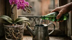 El truco del agua con gas para orquídeas: cuándo ayuda y cuándo puede fastidiar las raíces